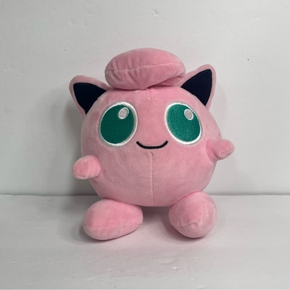 pokemon jigglypuff 6 inch embroidered eyes no tag pink plush stuffy - Picture 1 of 3
